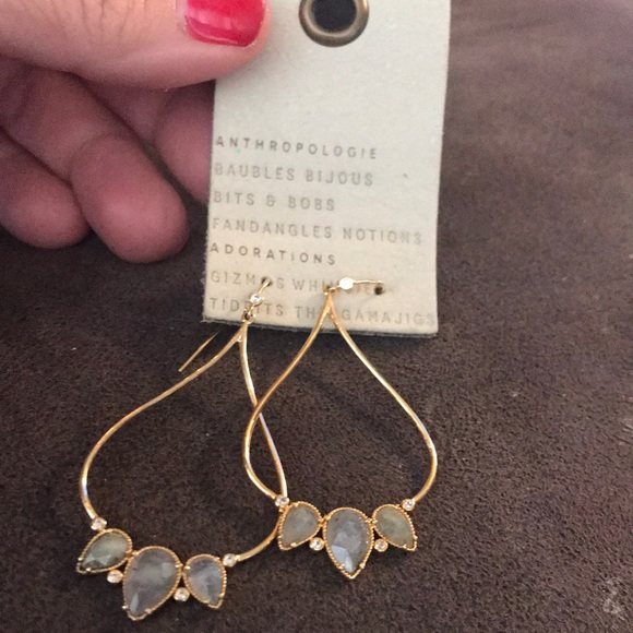 Anthropologie Jewelry - Gorgeous mother of pearl stoned earrings